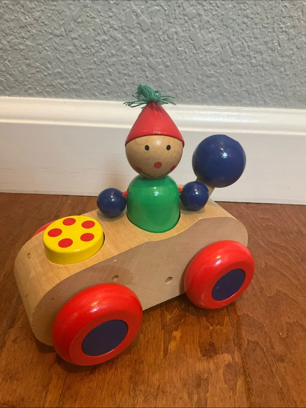 Wooden Pull-Along Car Toy